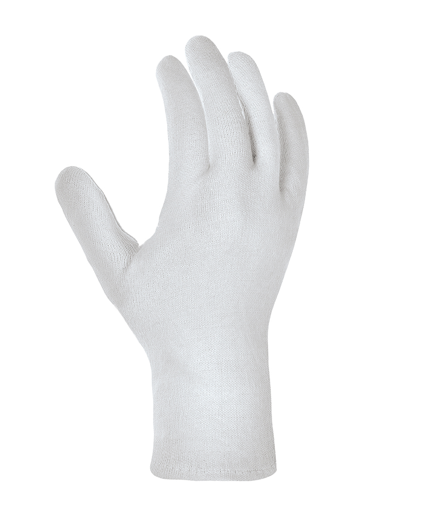 Medium-tung bomuldshandske / underhandske / indsat tommelfinger